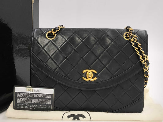CHANEL Matelasse Chain Shoulder Bag with Sticker and Card