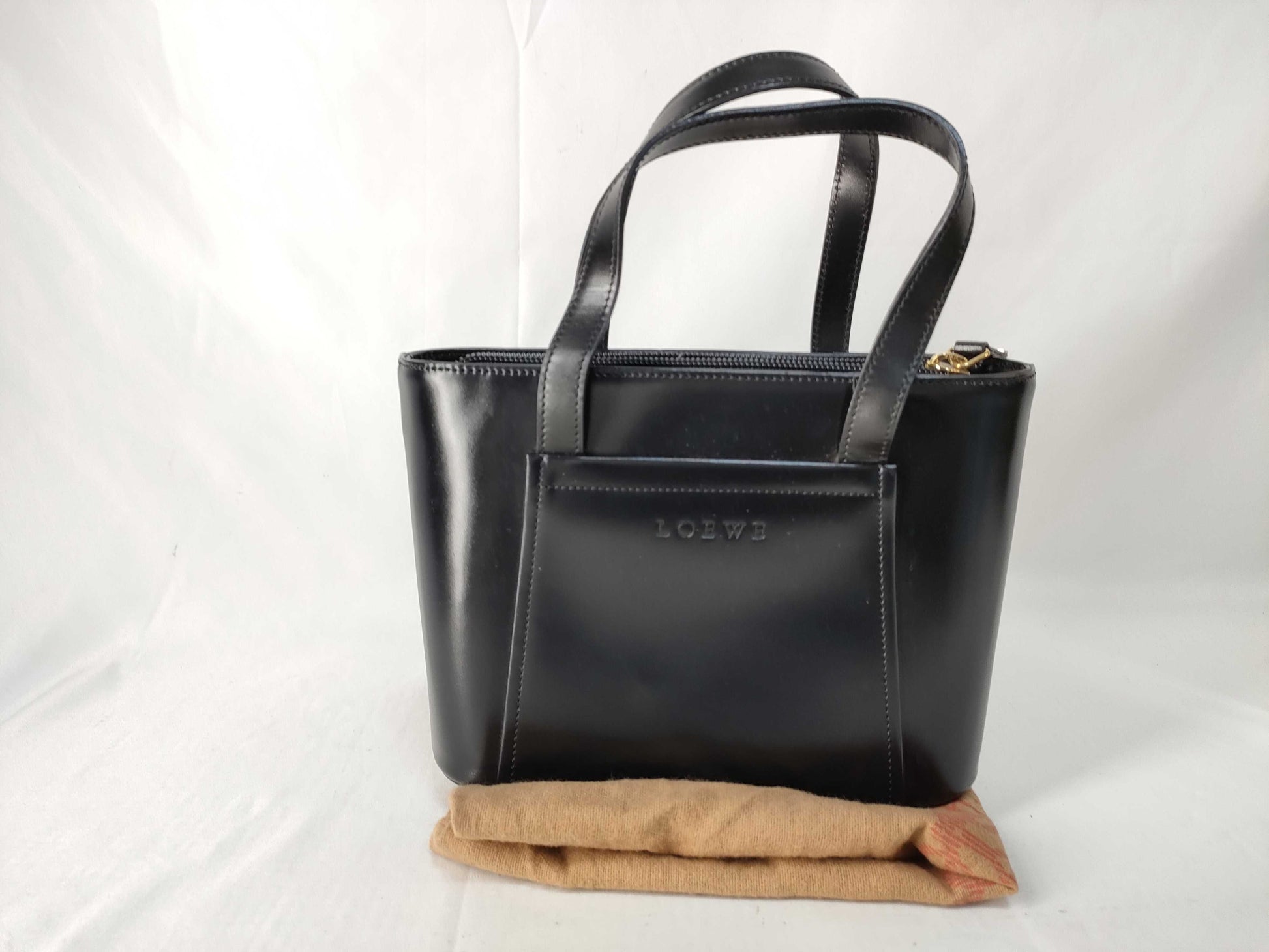 LOEWE Leather/Mini Handbag with LOEWE Logo, Black