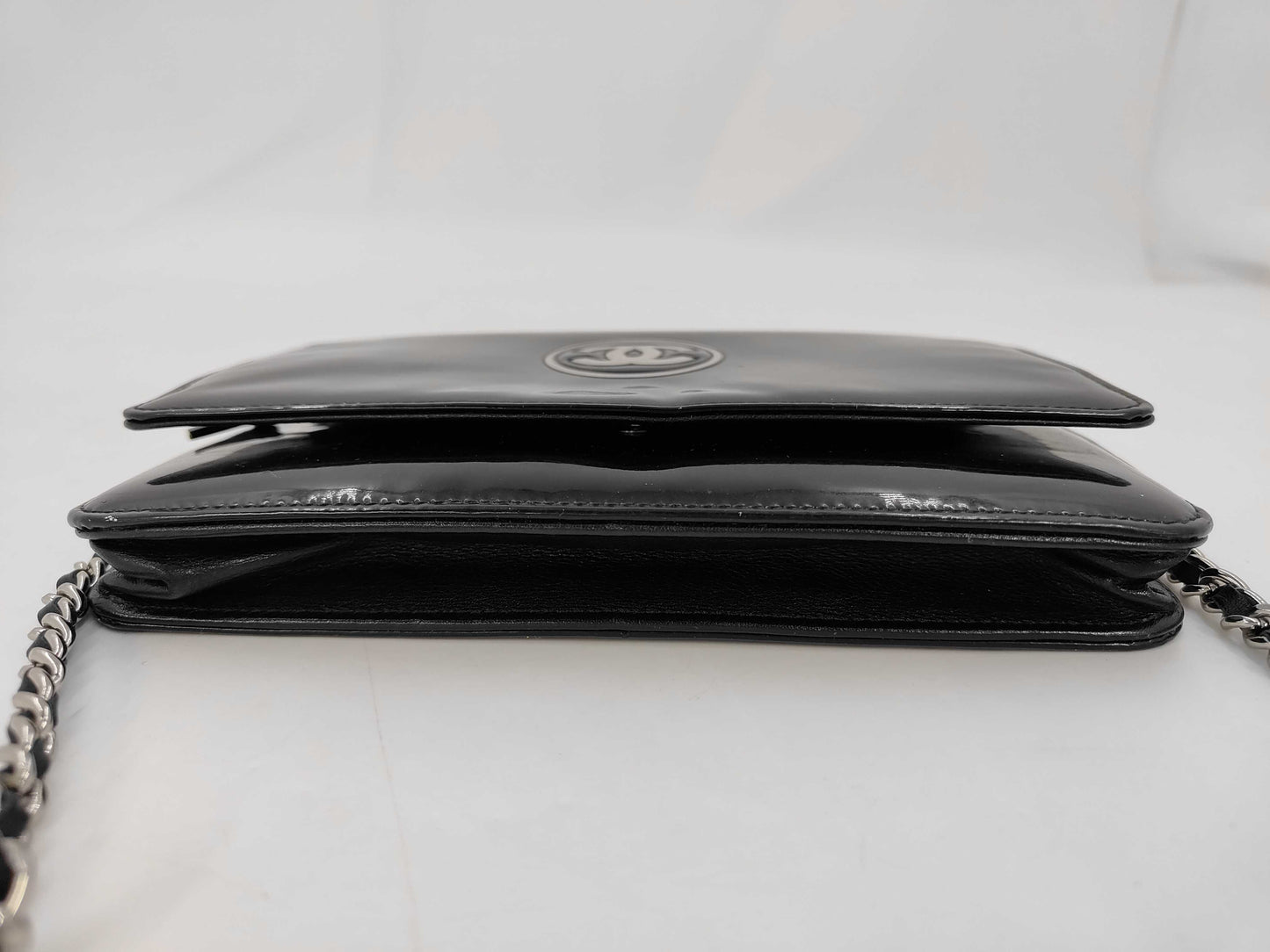 CHANEL Coco Mark Patent Chain Shoulder Bag with Seal