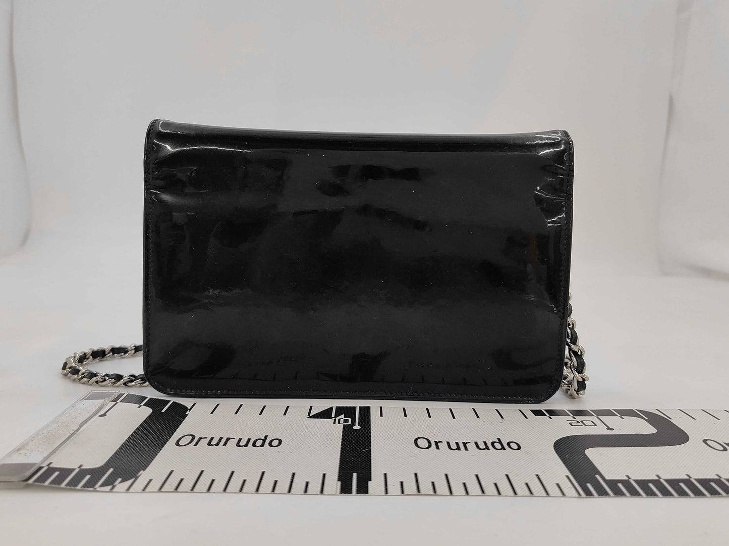 CHANEL Coco Mark Patent Chain Shoulder Bag with Seal