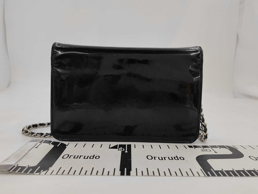 CHANEL Coco Mark Patent Chain Shoulder Bag with Seal