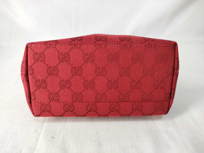 GUCCI GG Canvas Handbag, Red Mini Handbag