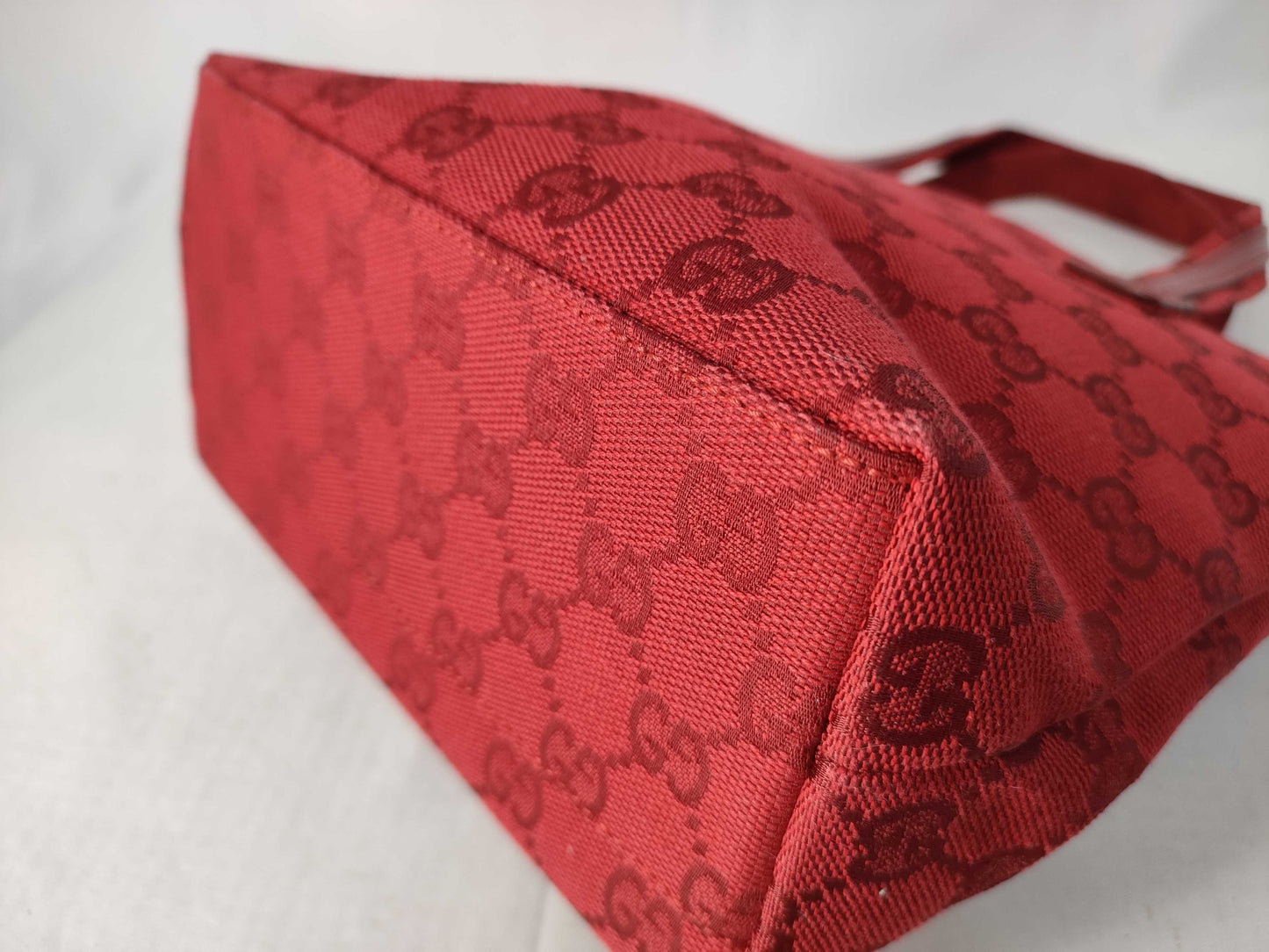 GUCCI GG Canvas Handbag, Red Mini Handbag