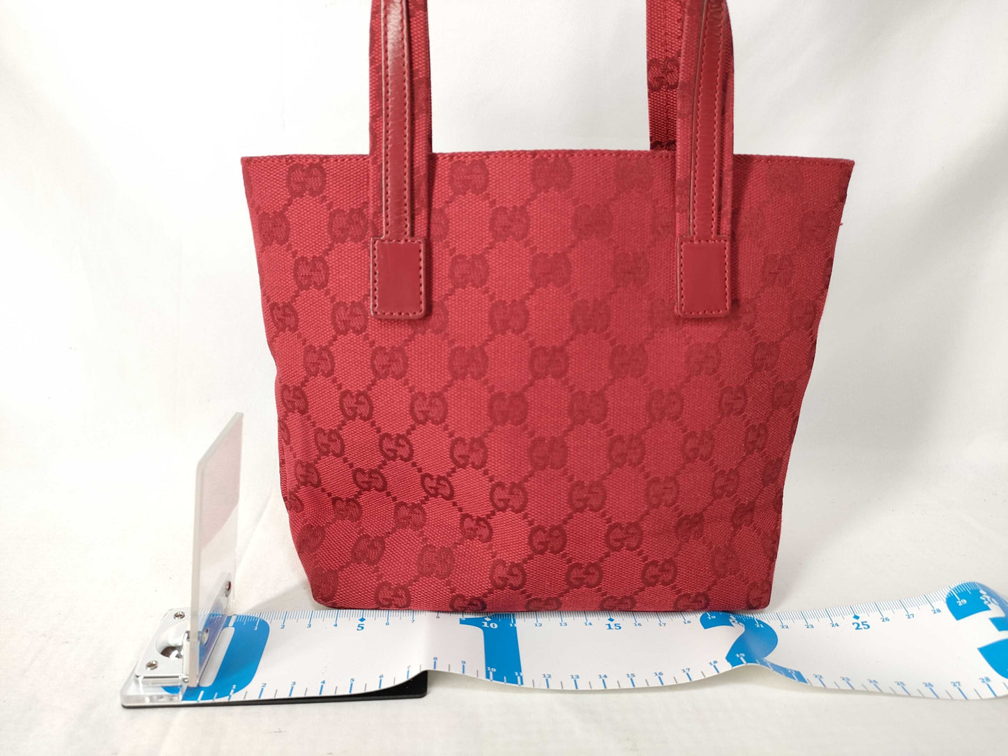 GUCCI GG Canvas Handbag, Red Mini Handbag