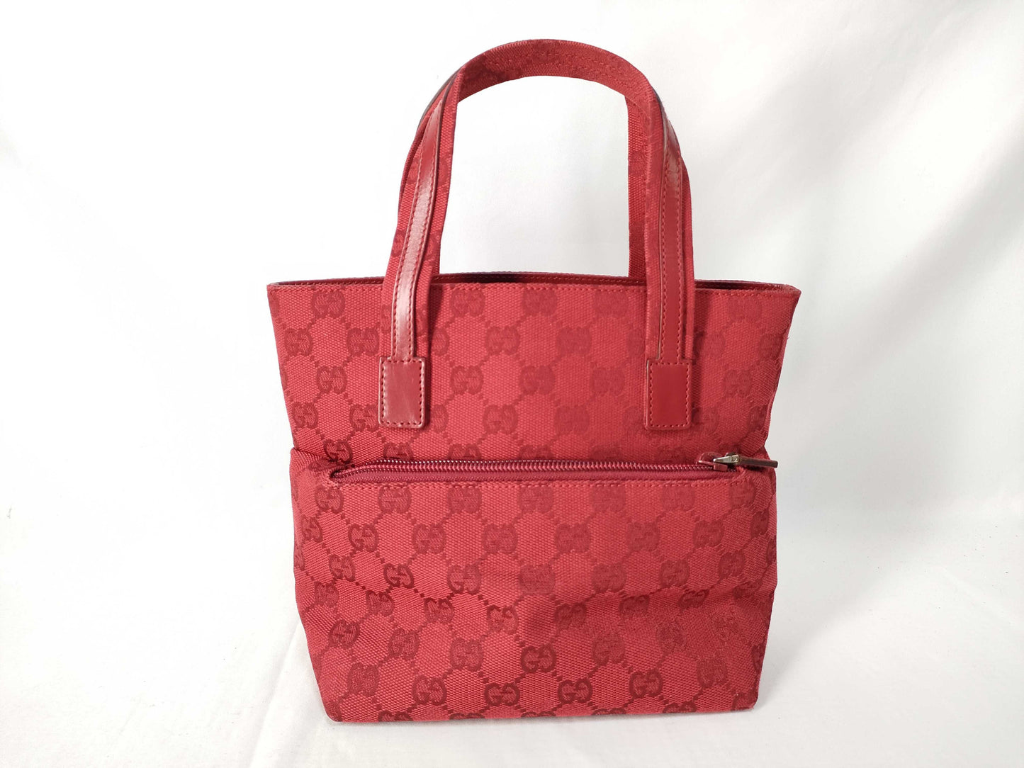 GUCCI GG Canvas Handbag, Red Mini Handbag