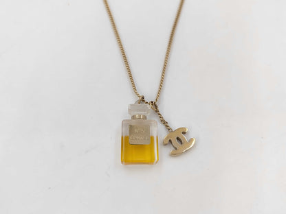 CHANEL Chanel Necklace Coco Mark 05P Perfume Bottle Motif Necklace