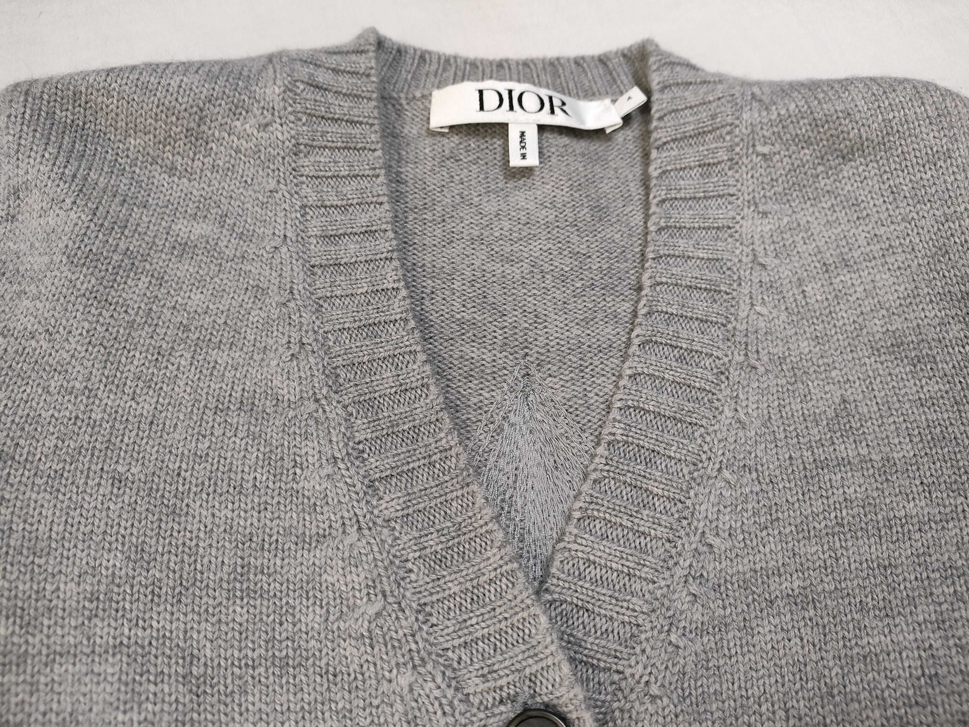 Dior Wool Cardigan Gray