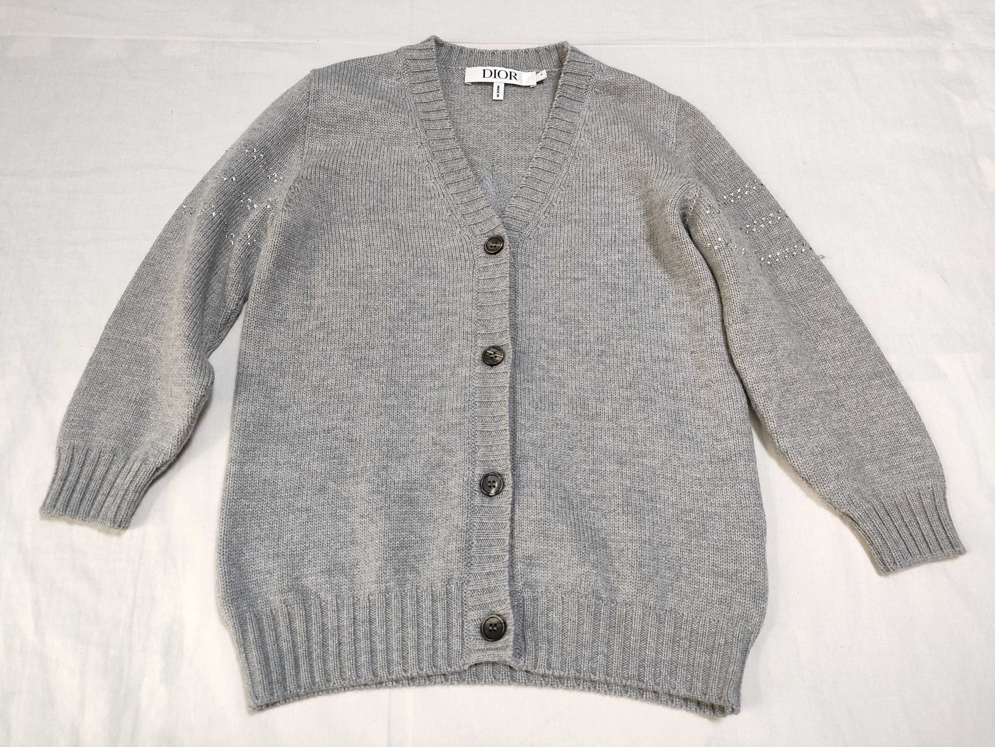 Dior Wool Cardigan Gray