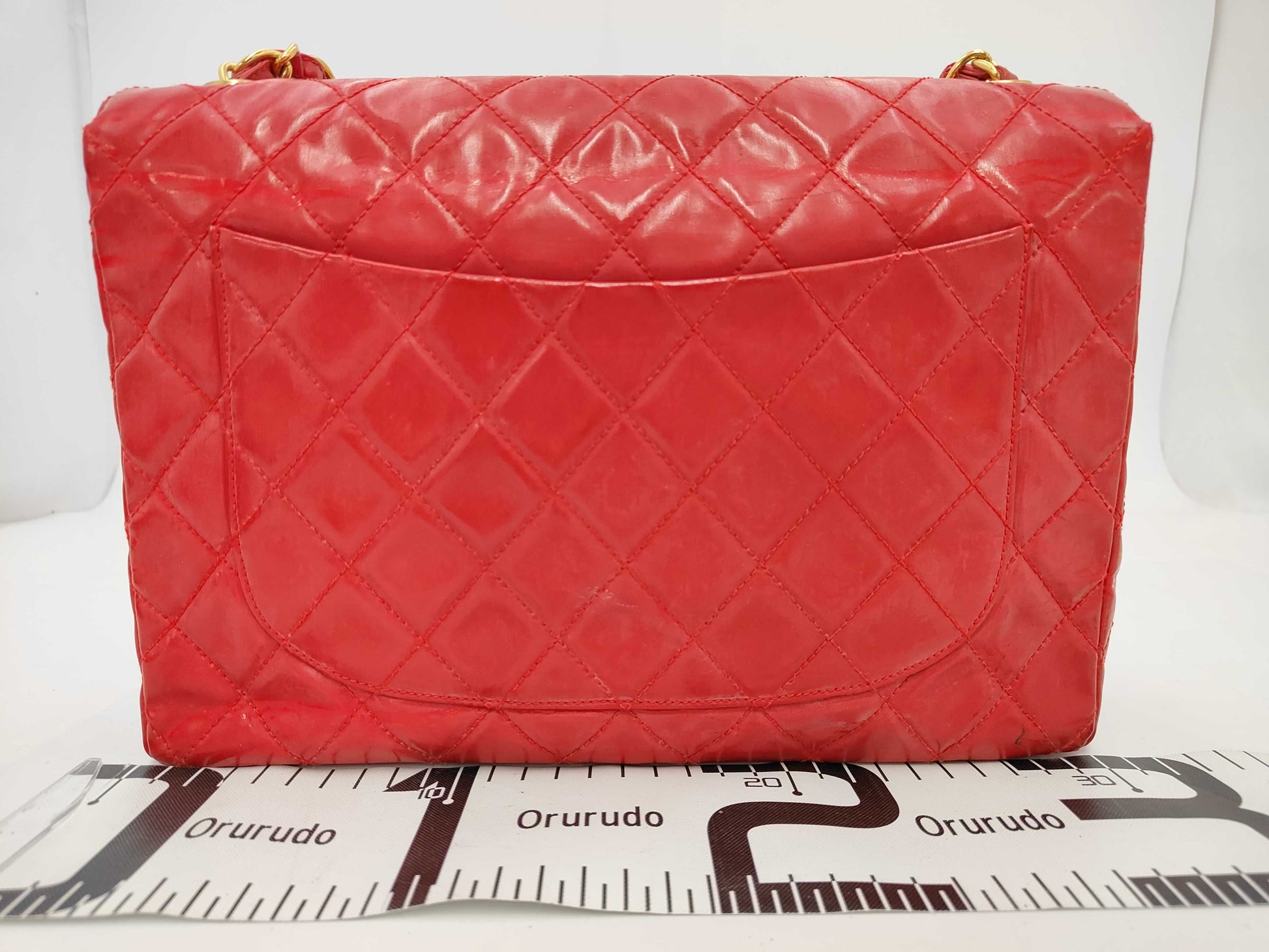 CHANEL Matelasse Chain Patent Shoulder Bag