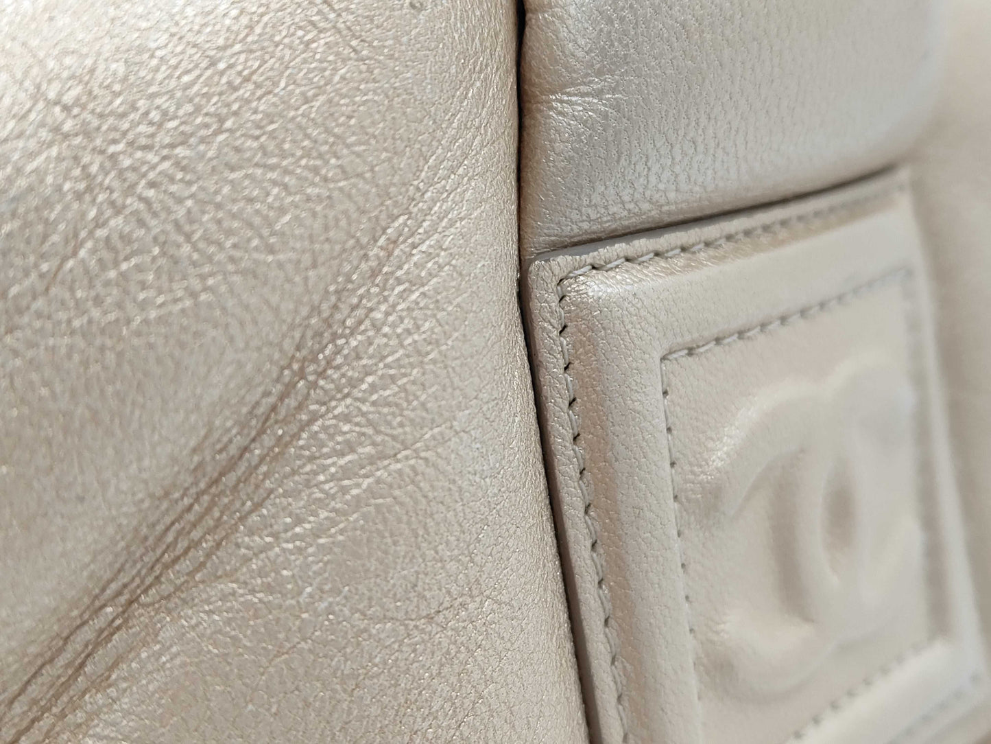 CHANEL Coco Cocoon Hand Leather Gold Handbag