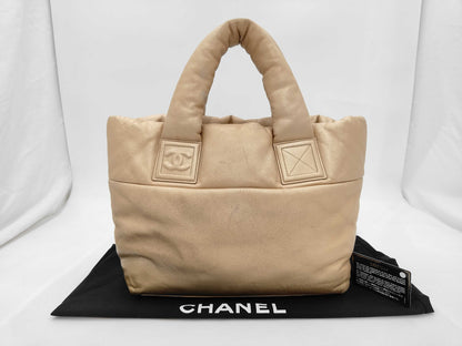 CHANEL Coco Cocoon Hand Leather Gold Handbag