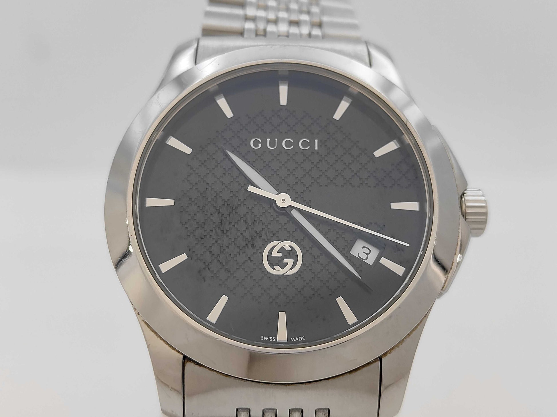 GUCCI 126.4 17468441 Quartz Men's Watch, Current Condition, Unworked