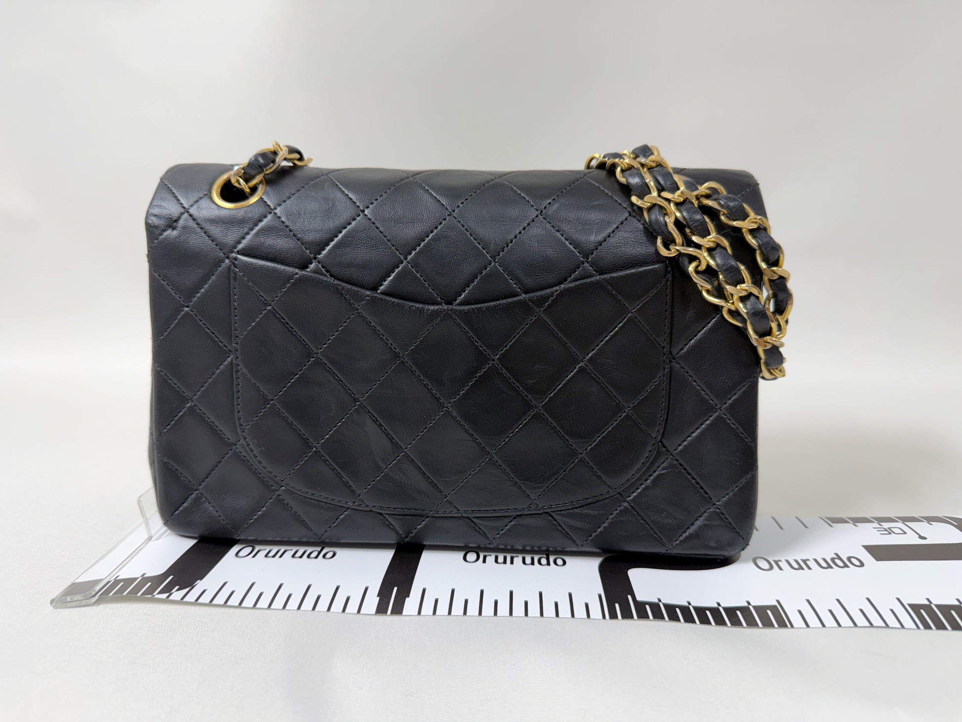 CHANEL CHANEL Lambskin Matelasse 23 Double Flap Double Chain Shoulder Bag Black Shoulder Bag