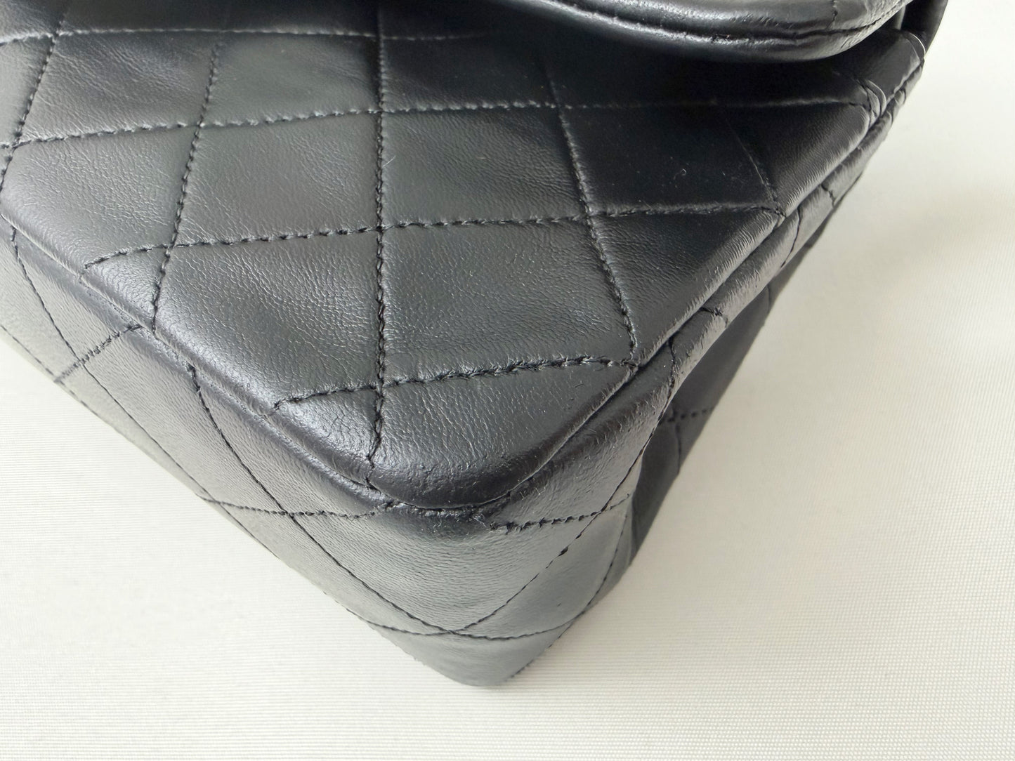 CHANEL CHANEL Lambskin Matelasse 23 Double Flap Double Chain Shoulder Bag Black Shoulder Bag