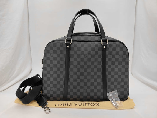 LOUIS VUITTON Damier Graphite N48118 Yorn Handbag