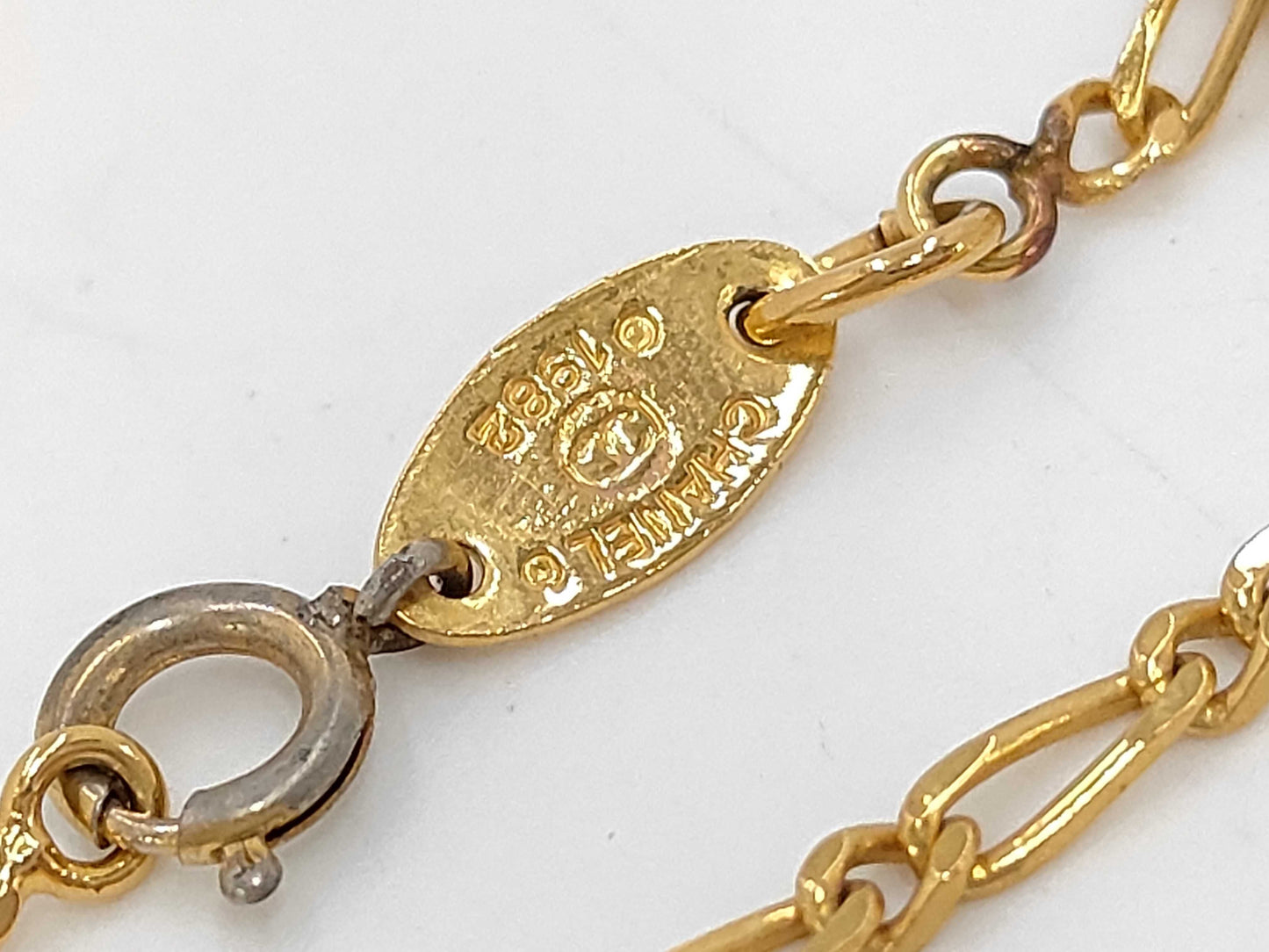 CHANEL CHANEL Rhinestone Necklace Coco Mark 1982 Necklace