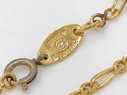 CHANEL CHANEL Rhinestone Necklace Coco Mark 1982 Necklace