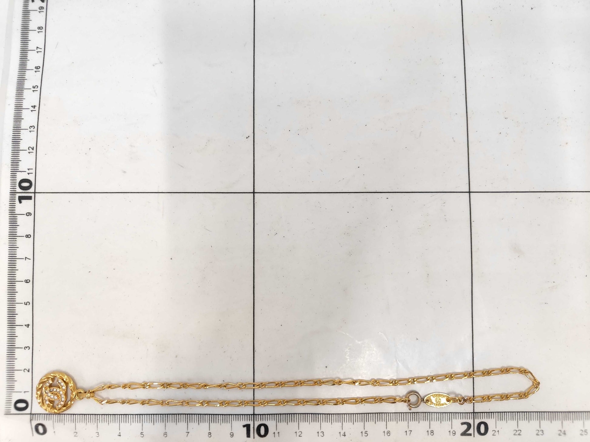 CHANEL CHANEL Rhinestone Necklace Coco Mark 1982 Necklace