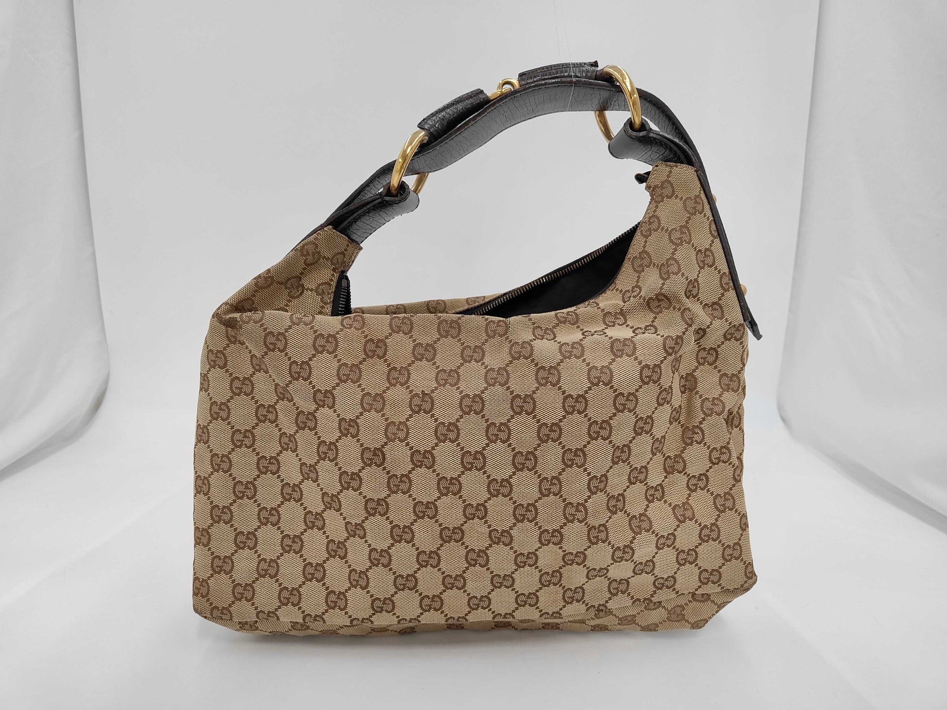 GUCCI GUCCI Horsebit GG Canvas Shoulder Bag Bag