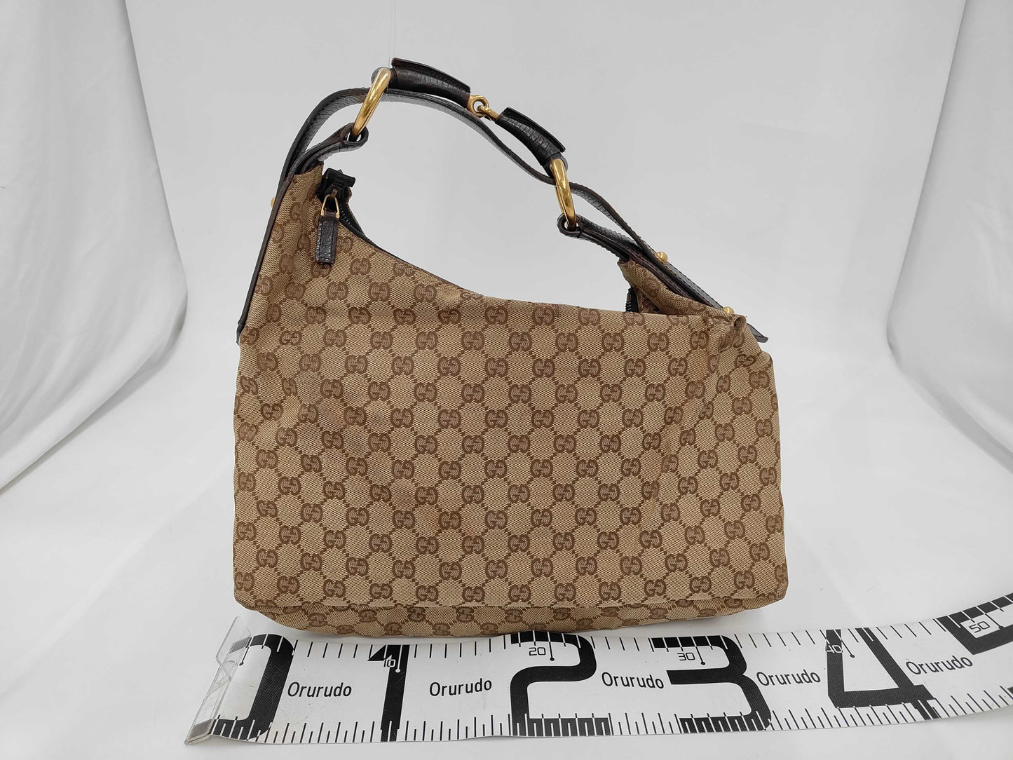 GUCCI GUCCI Horsebit GG Canvas Shoulder Bag Bag