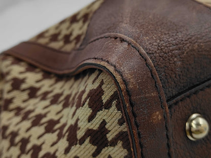 GUCCI GUCCI Sherry Line Boston Bag Houndstooth Pattern Bag