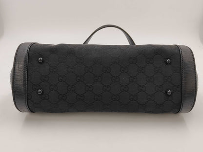 GUCCI GUCCI GG Canvas Bamboo Handbag Bag