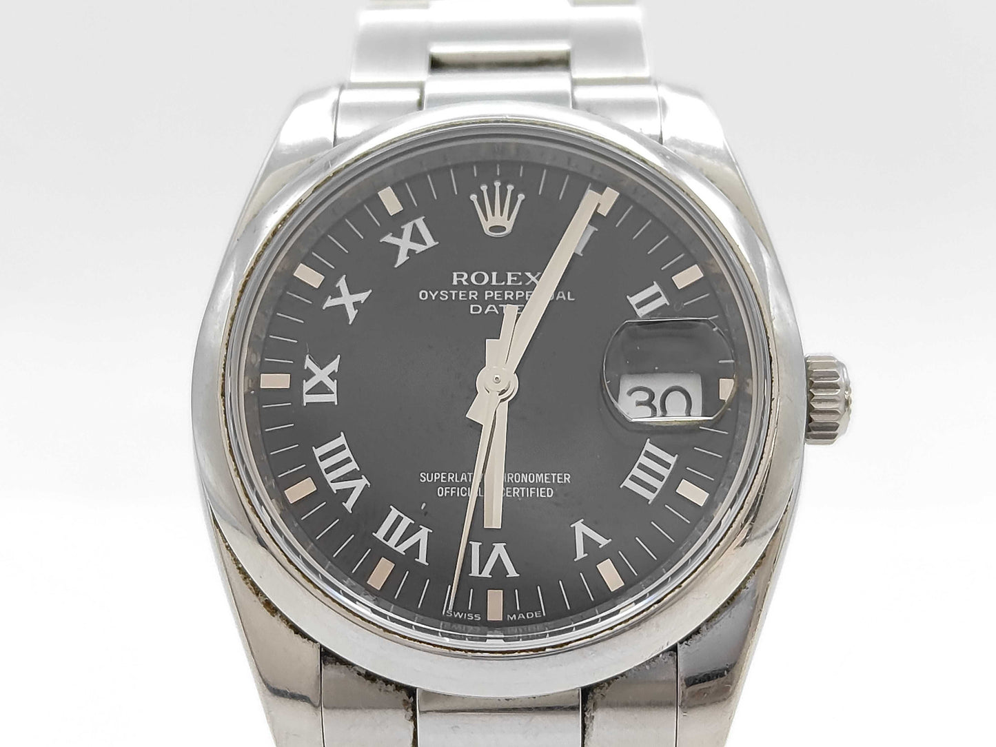 ROLEX 115200 M018810 Black Dial Oyster Bracelet Boys' Watch