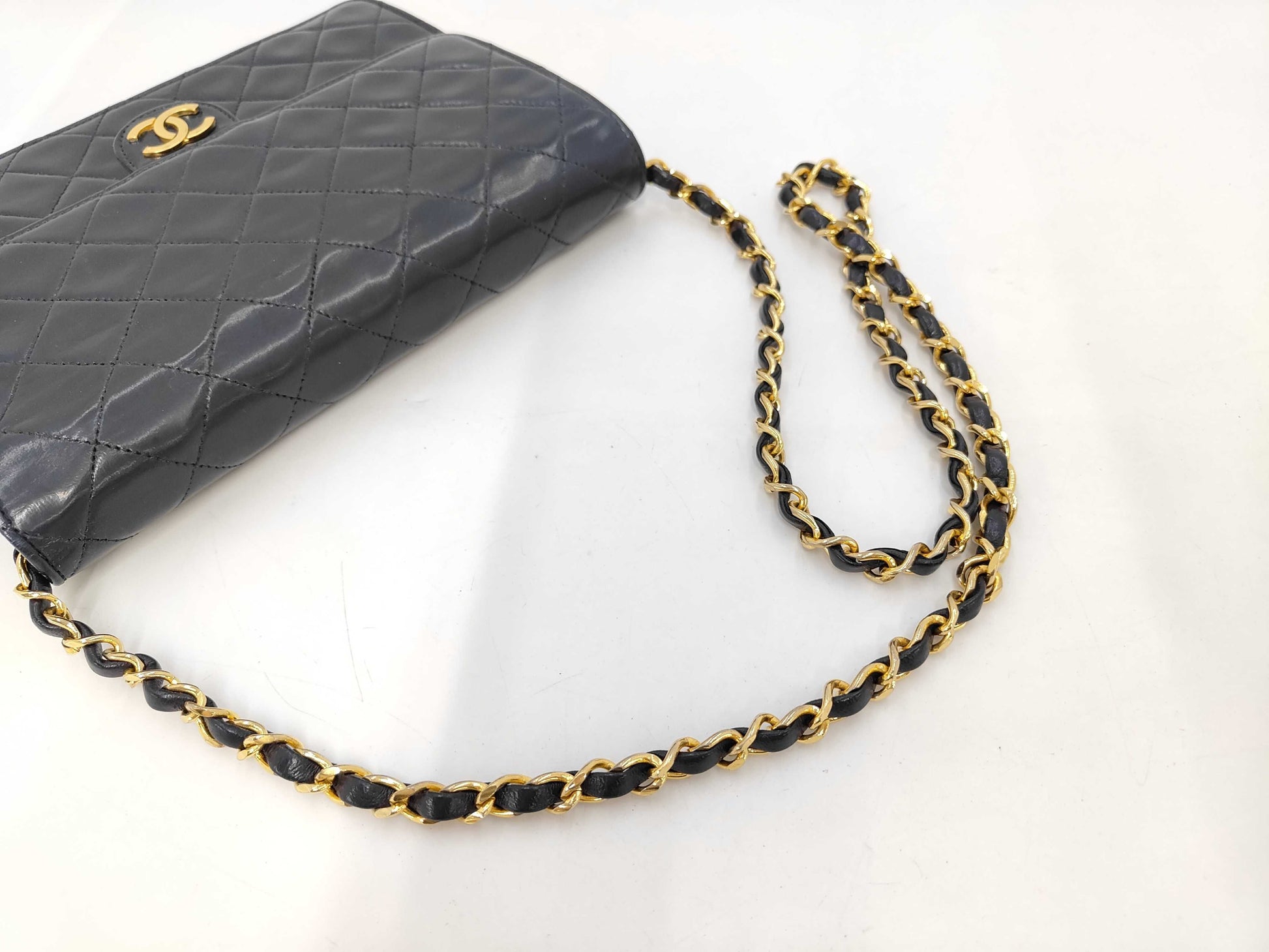 CHANEL CHANEL Matelasse Coco Mark Shoulder Bag Card Navy Shoulder Bag