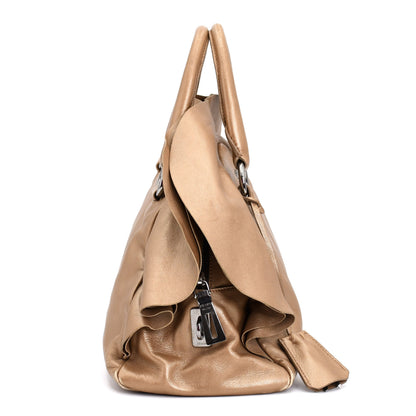 PRADA PRADA Prada Nappa Leather Ruffle Handbag
