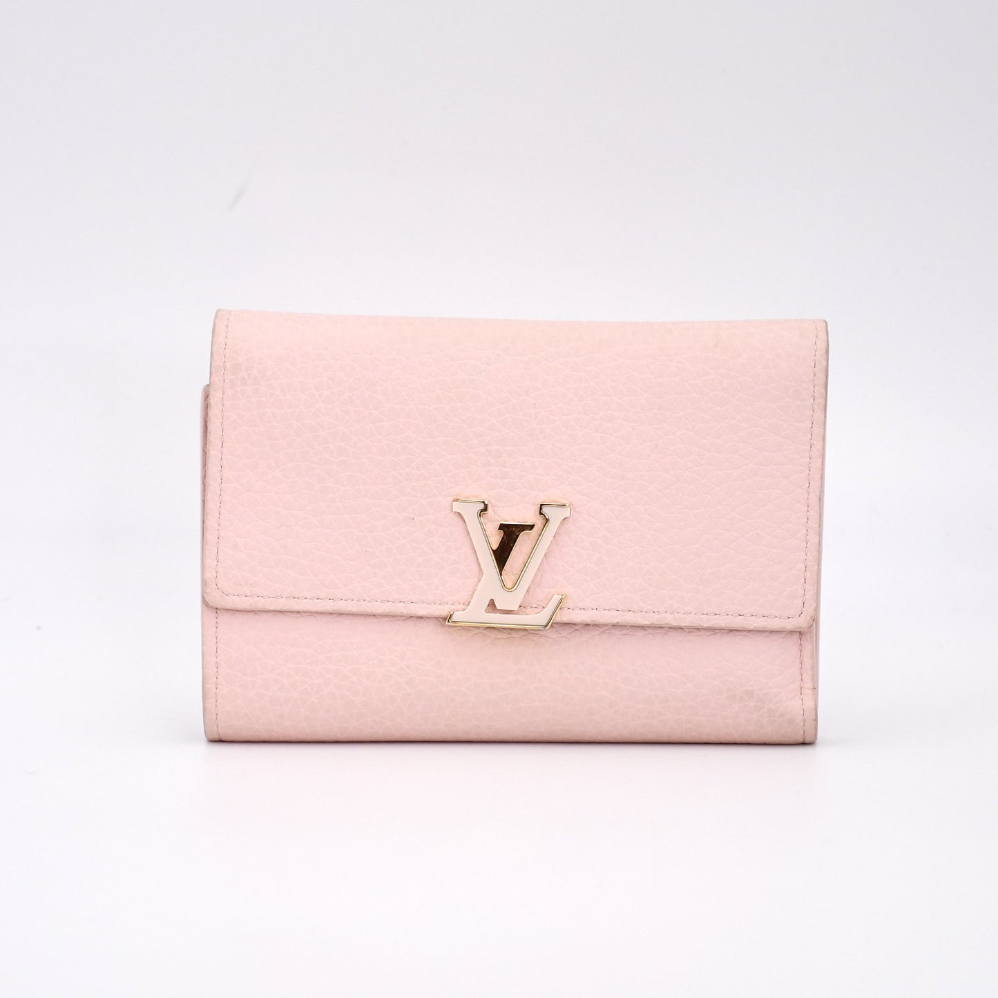 LOUIS VUITTON Taurillon Capucines Compact Wallet M82361 Jasmine Pink RFID Ready, Box and Dust Bag Included