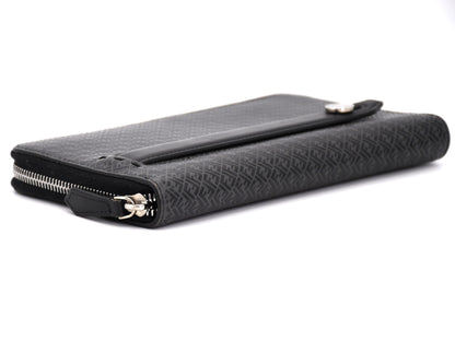 FENDI FENDI Travel Wallet 7M0276 Leather Round Zip Wallet Black Wallet