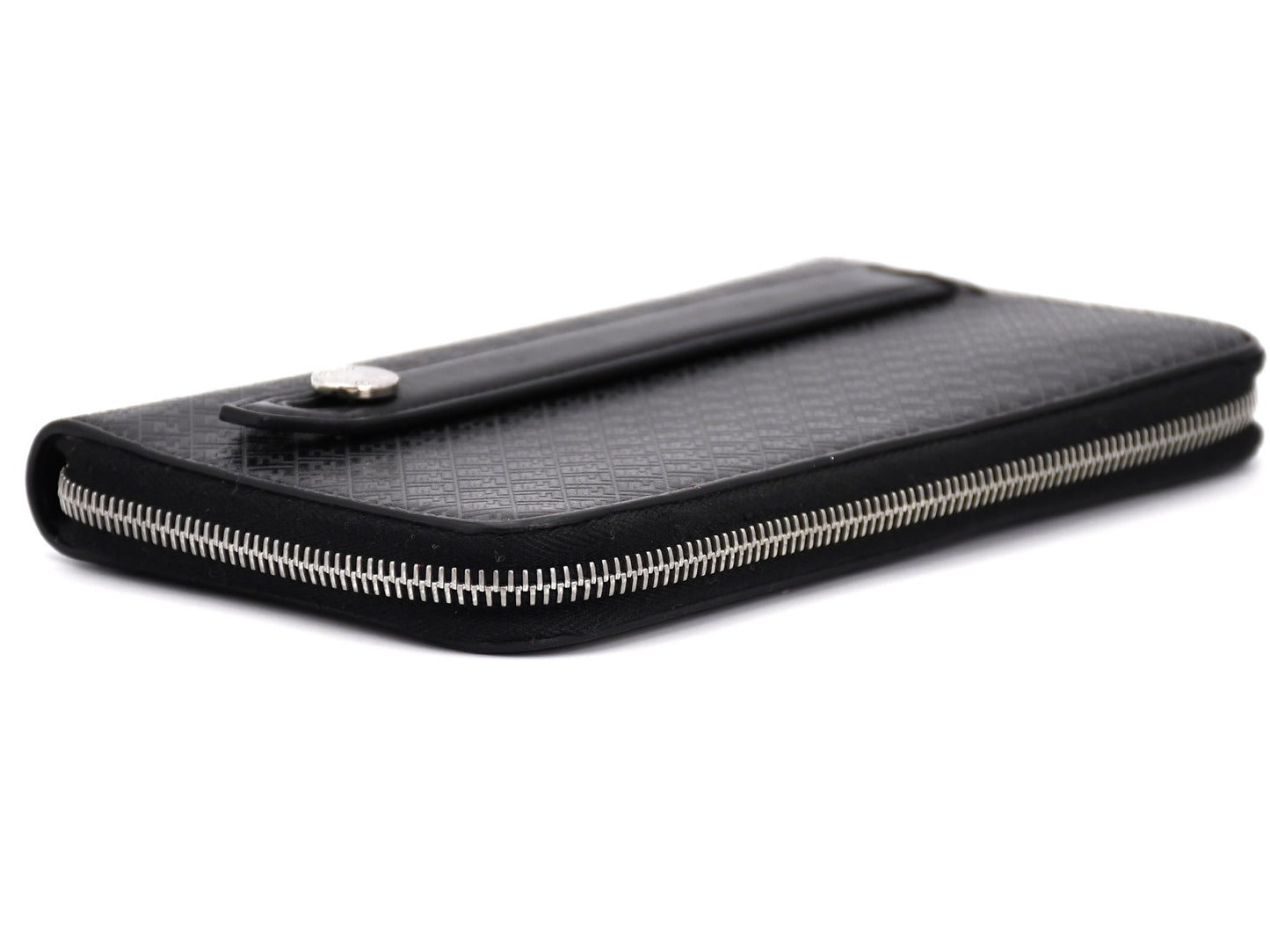 FENDI FENDI Travel Wallet 7M0276 Leather Round Zip Wallet Black Wallet