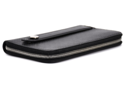 FENDI FENDI Travel Wallet 7M0276 Leather Round Zip Wallet Black Wallet