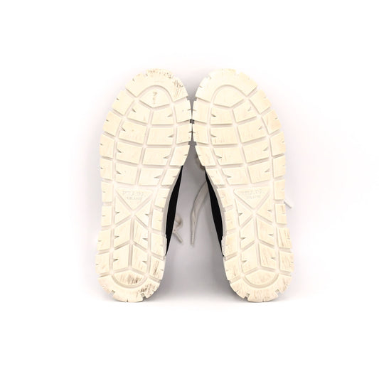 PRADA Prada Re-Nylon Gabardine Fabric Sneakers, Size 38, Women's, Black, Double Wheel Triangle Logo Sneakers