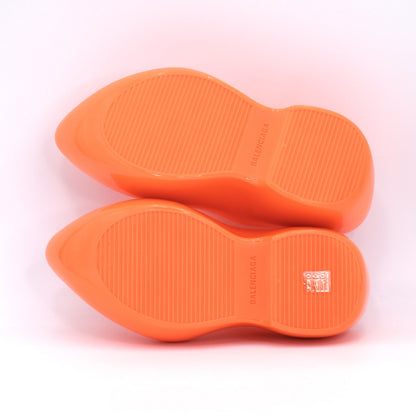 BALENCIAGA Techno Clog Rubber Mule, Size 41, Men's, Orange, Unused, Box and Dust Bag Included.