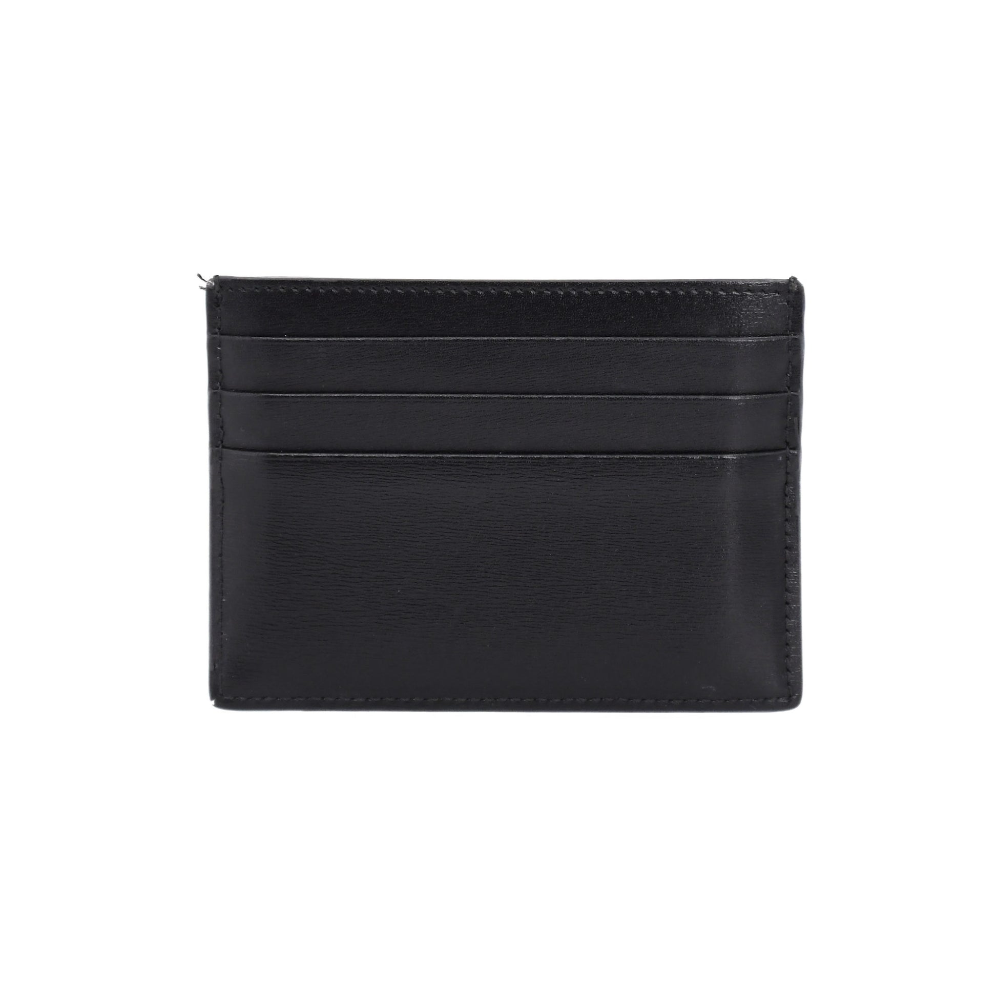 CELINE Triomphe Leather Card Case, Black. Card Case, Pass Case, Business Card Case.