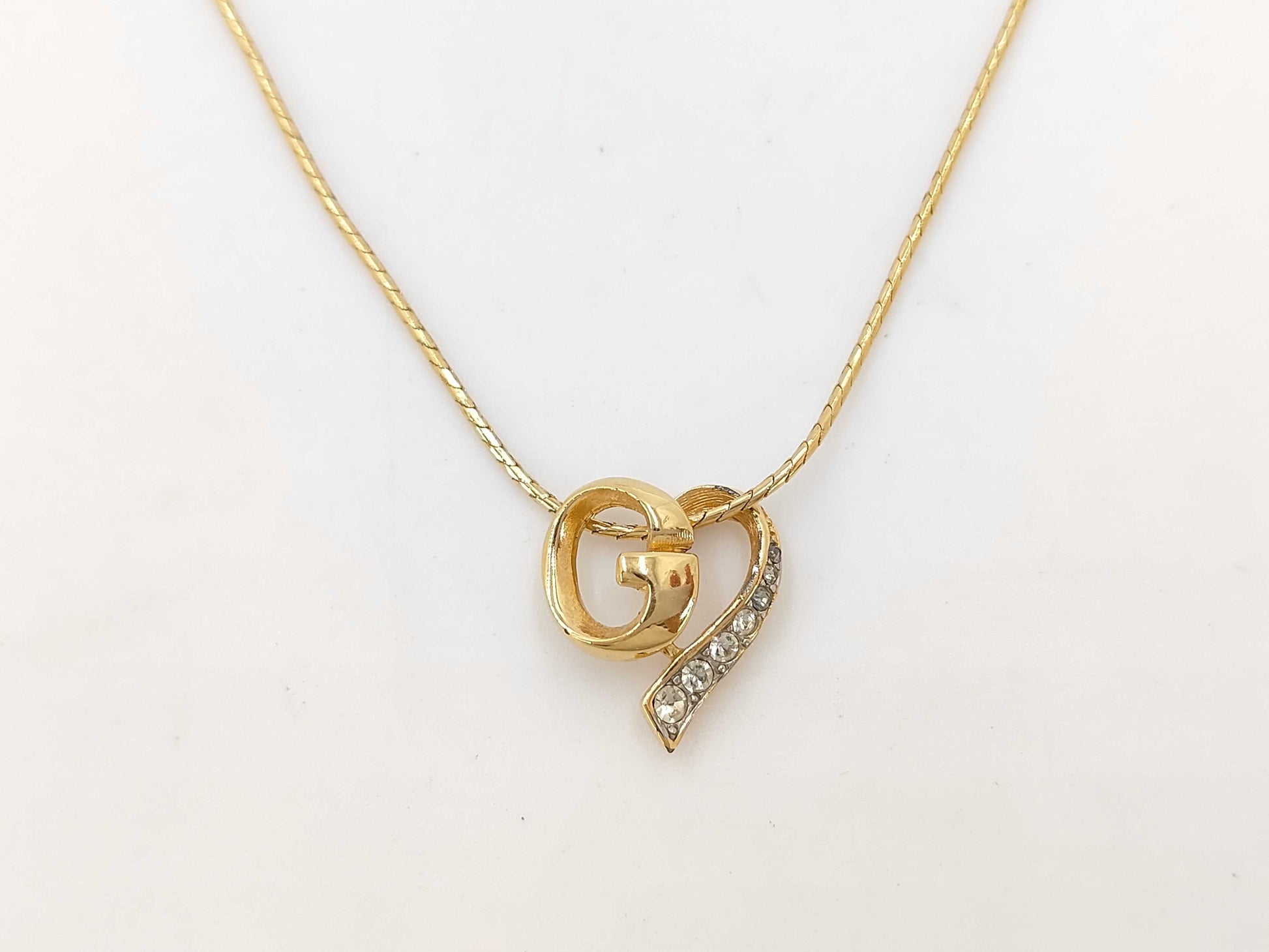 GIVENCHY Gold Rhinestone Necklace