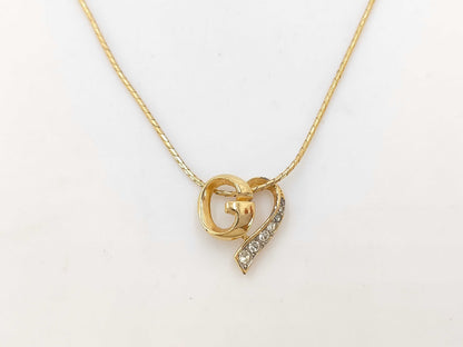 GIVENCHY Gold Rhinestone Necklace