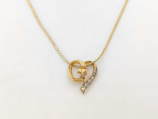 GIVENCHY Gold Rhinestone Necklace