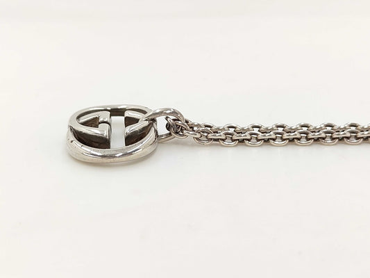 GUCCI Silver GG Logo Necklace