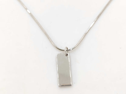 Dior Christian Dior Silver Trotter Plate Pink Necklace