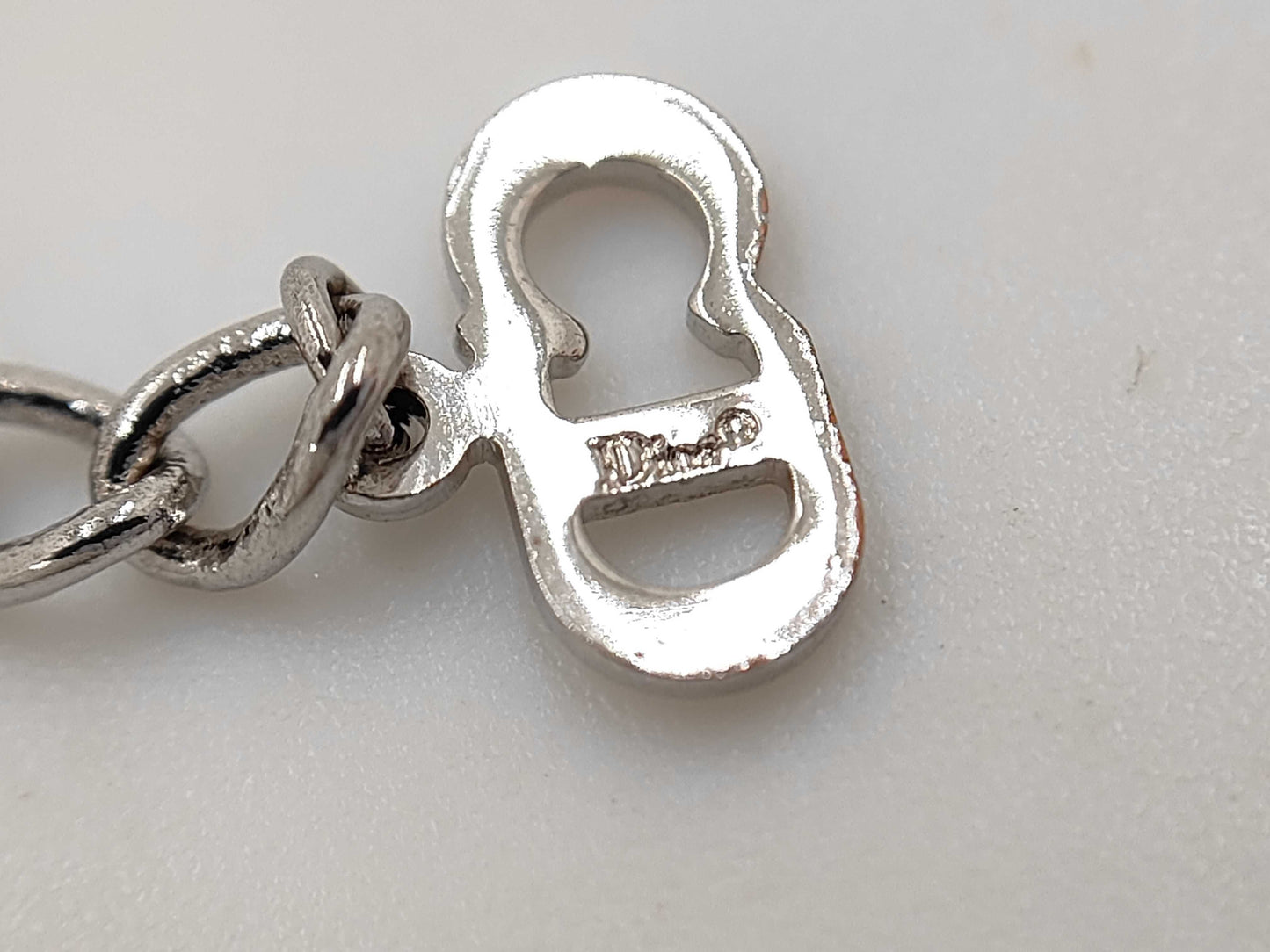 Dior Christian Dior Silver D Logo Necklace