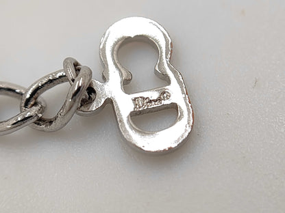 Dior Christian Dior Silver D Logo Necklace
