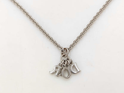 Dior Christian Dior Silver DIOR Logo Necklace