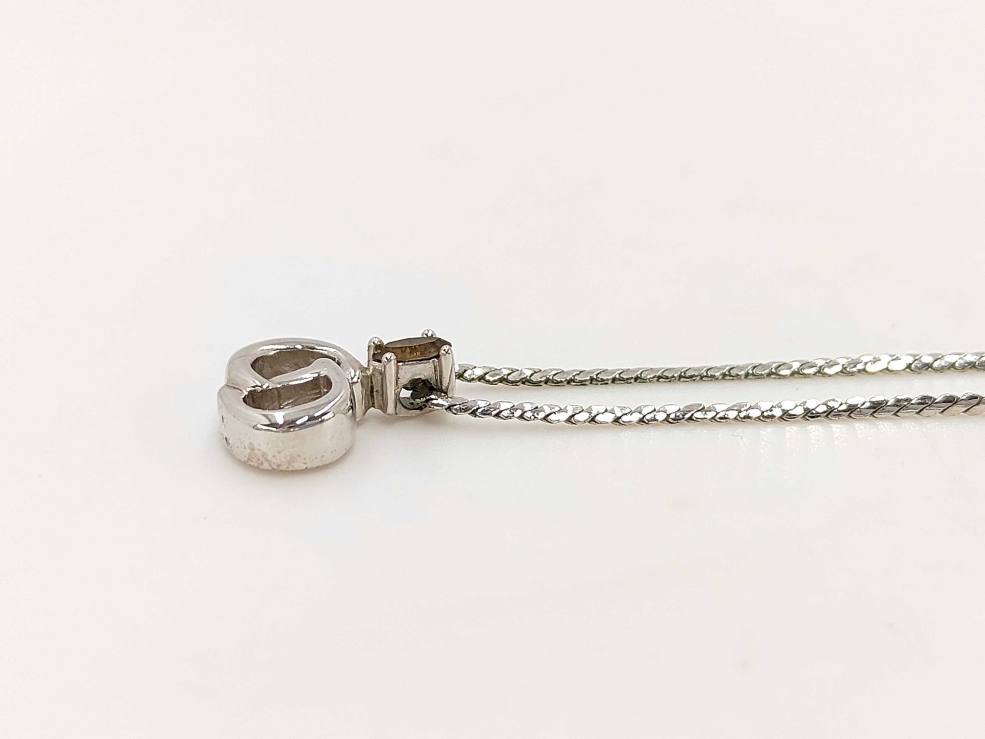 Dior Christian Dior Silver CD Logo Necklace