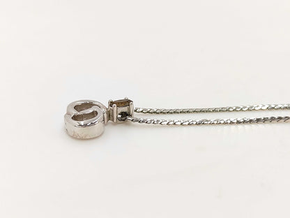 Dior Christian Dior Silver CD Logo Necklace