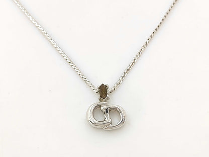 Dior Christian Dior Silver CD Logo Necklace
