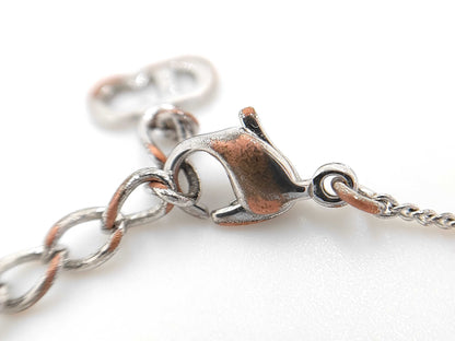 Dior Christian Dior Silver DIOR Logo Plate Necklace