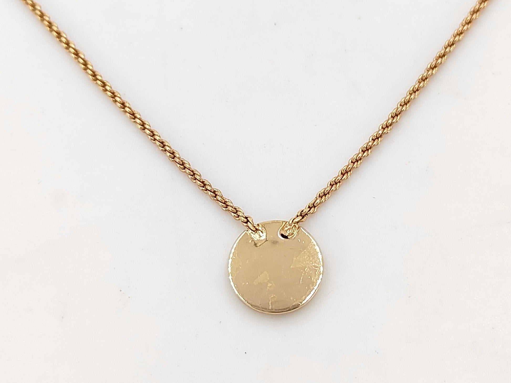Dior Christian Dior Gold Logo Plate Necklace