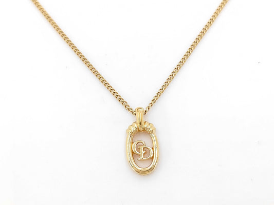 Dior Christian Dior Gold CD Logo Necklace